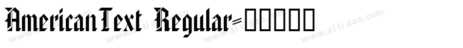 AmericanText Regular字体转换